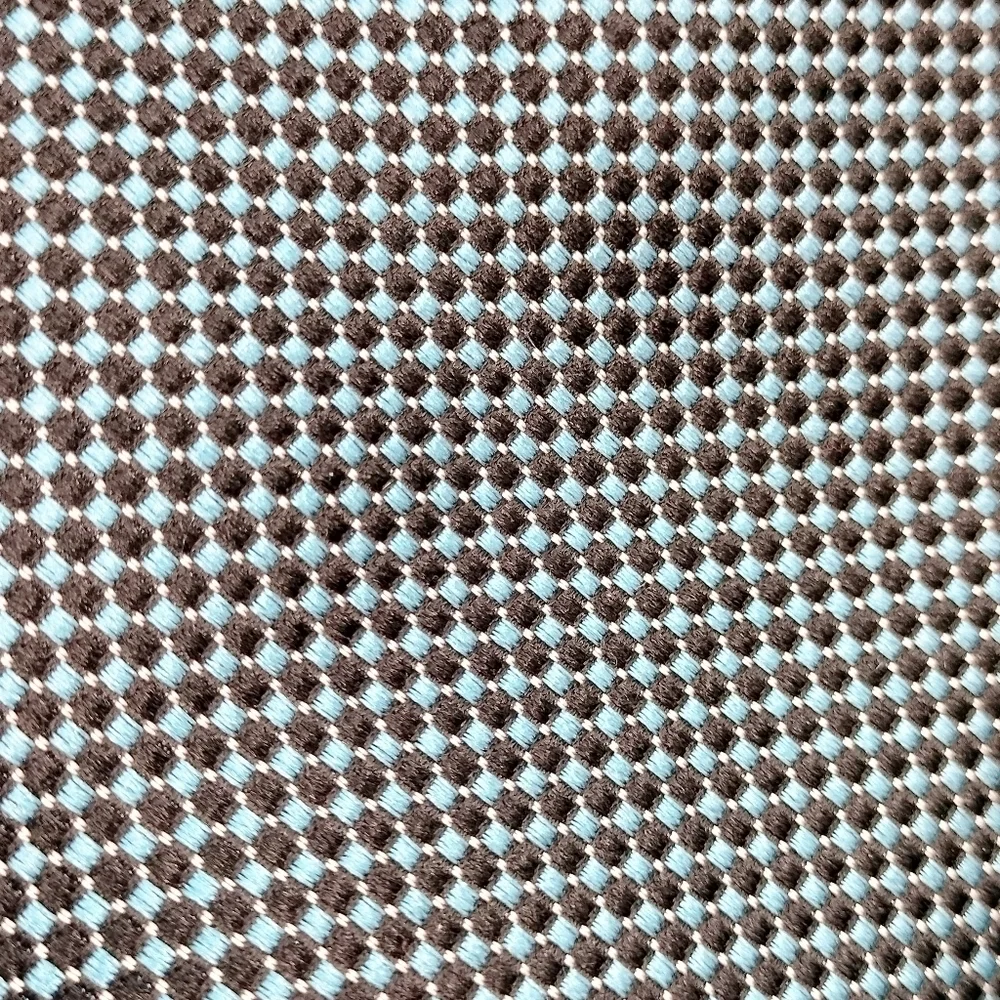 Men's Cortina Imported Silk Necktie Tie Black Blue Circle Geometric Handmade..T